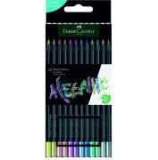 Pastelky FABER-CASTELL Black Edition Metallic/12